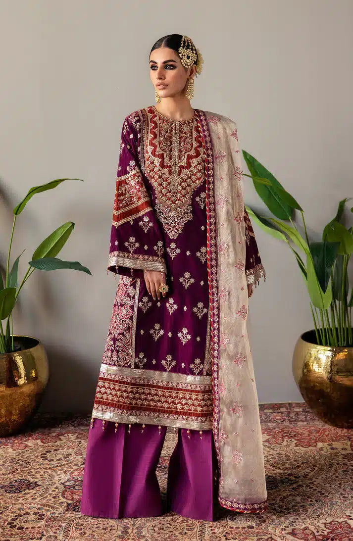 Emaan Adeel | Makhmal Velvet Edition 23 | MK-05 MAHZARA by Designer Emaan Adeel - House of Maryam - Pakistani Designer Ethnic Wear in {{ shop.shopifyCountryName }}