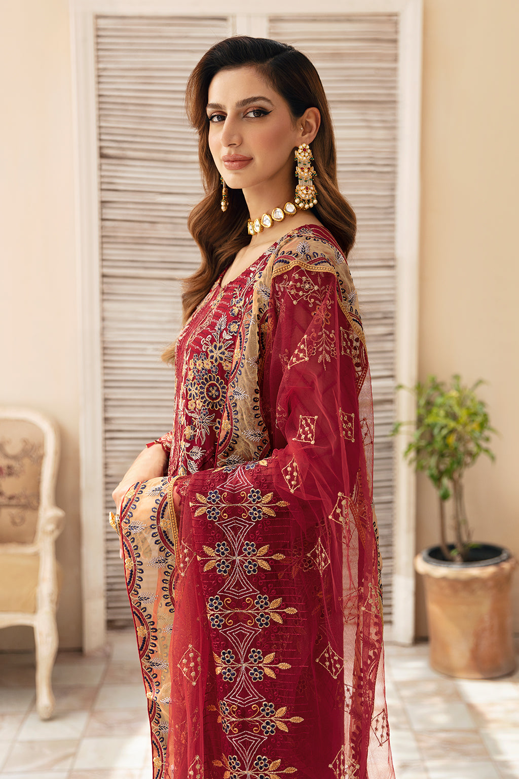 Ramsha | Chevron Chiffon Collection | A-907 -  Ramsha Ladies Clothes - Original Designer Dress - House of Maryam