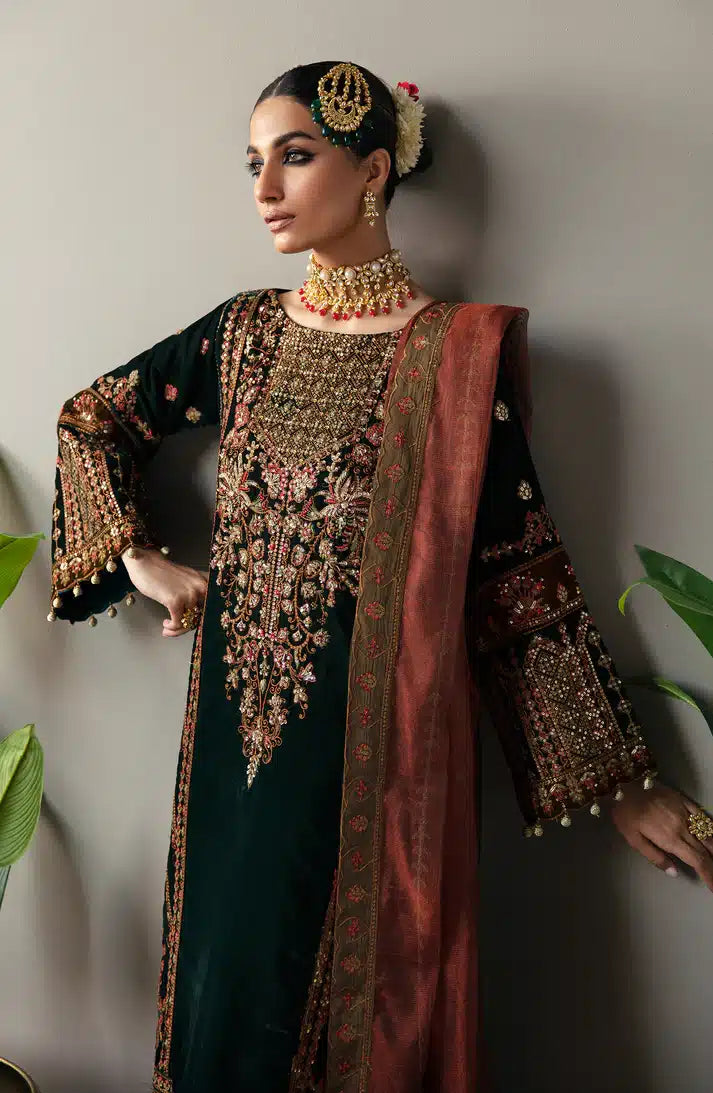 Emaan Adeel | Makhmal Velvet Edition 23 | MK-06 VERSHA by Designer Emaan Adeel - House of Maryam - Pakistani Designer Ethnic Wear in {{ shop.shopifyCountryName }}