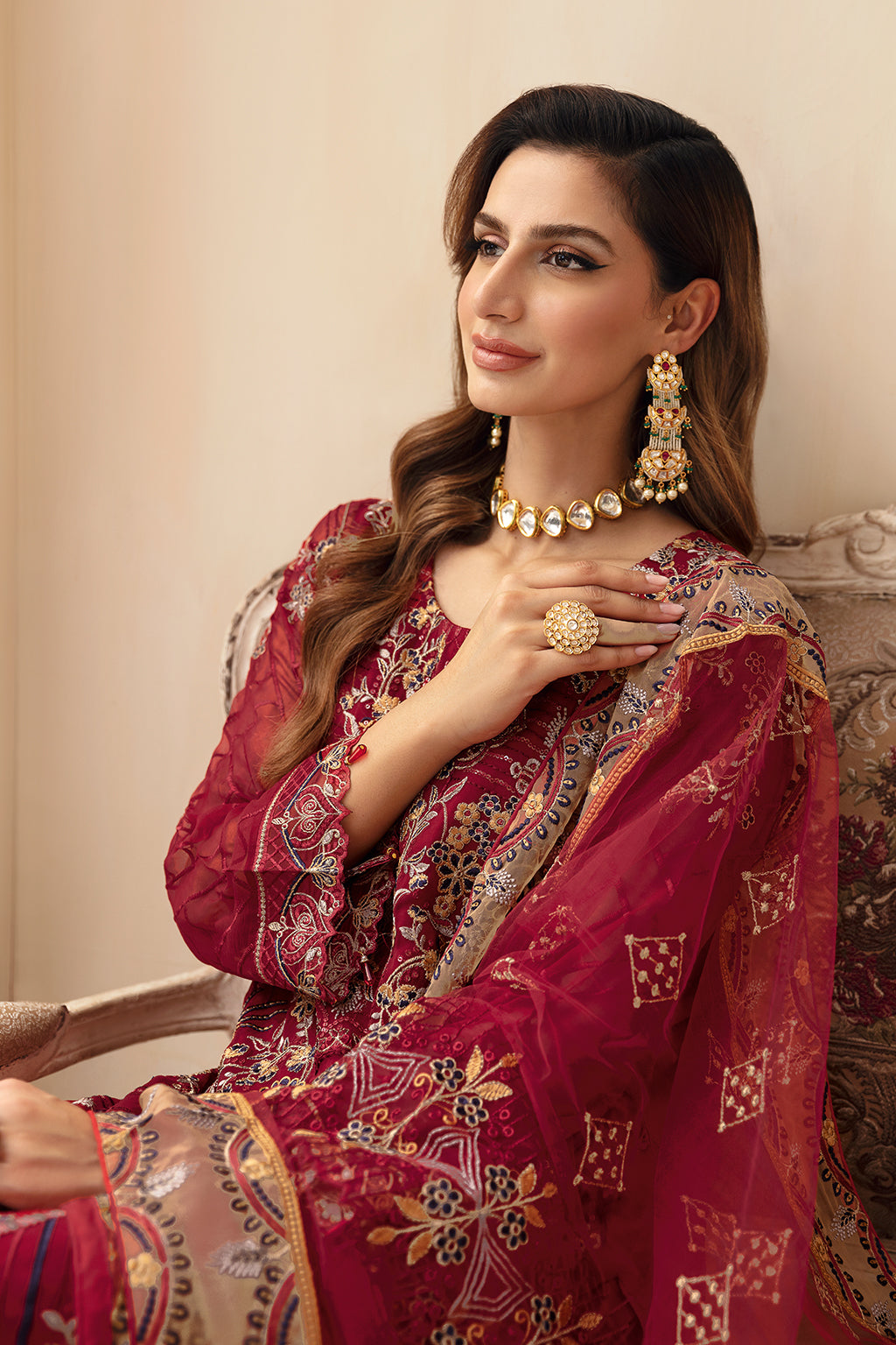 Ramsha | Chevron Chiffon Collection | A-907 -  Ramsha Ladies Clothes - Original Designer Dress - House of Maryam