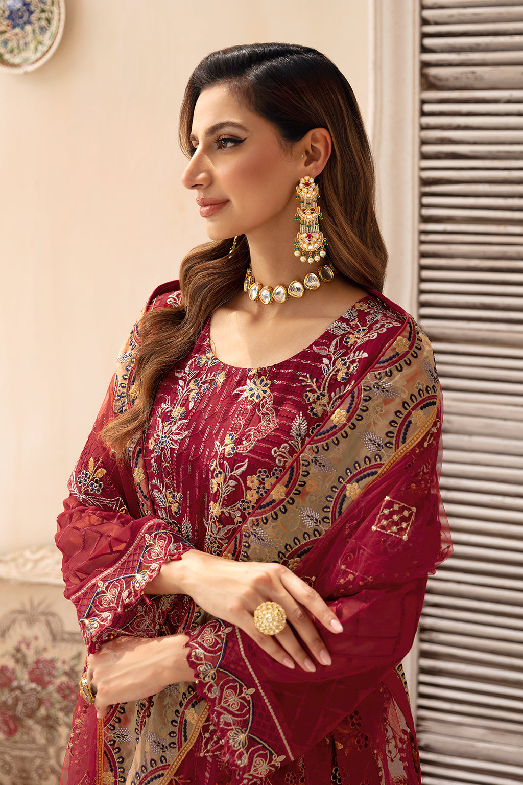 Ramsha | Chevron Chiffon Collection | A-907 -  Ramsha Ladies Clothes - Original Designer Dress - House of Maryam