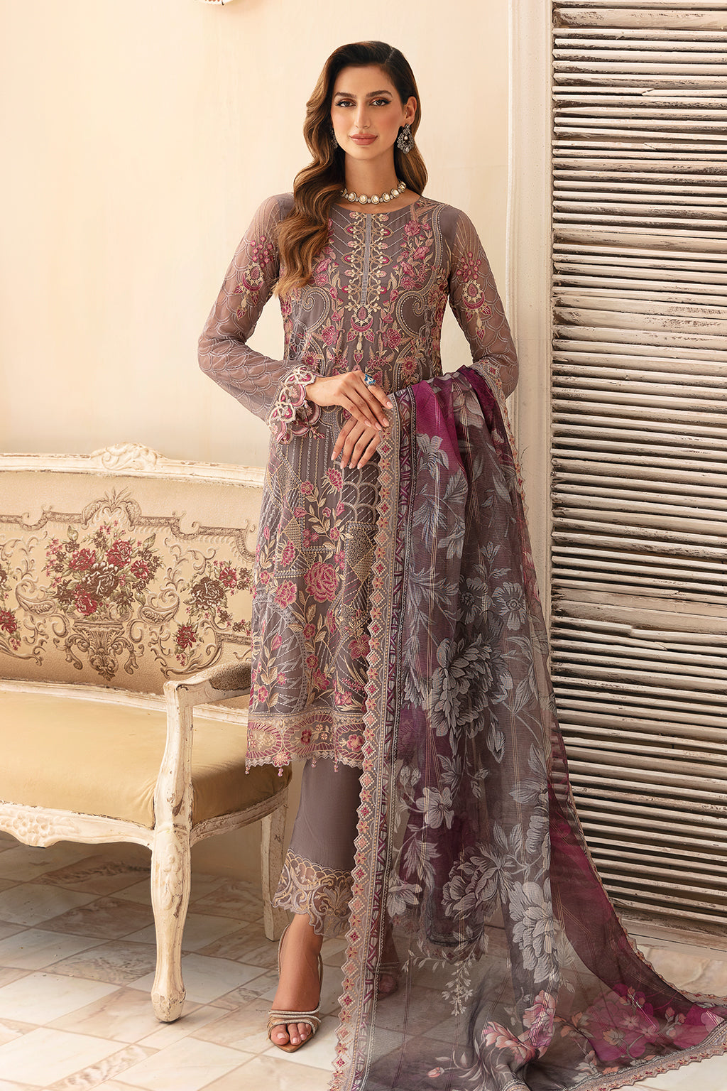 Ramsha | Chevron Chiffon Collection | A-908 -  Ramsha Ladies Clothes - Original Designer Dress - House of Maryam
