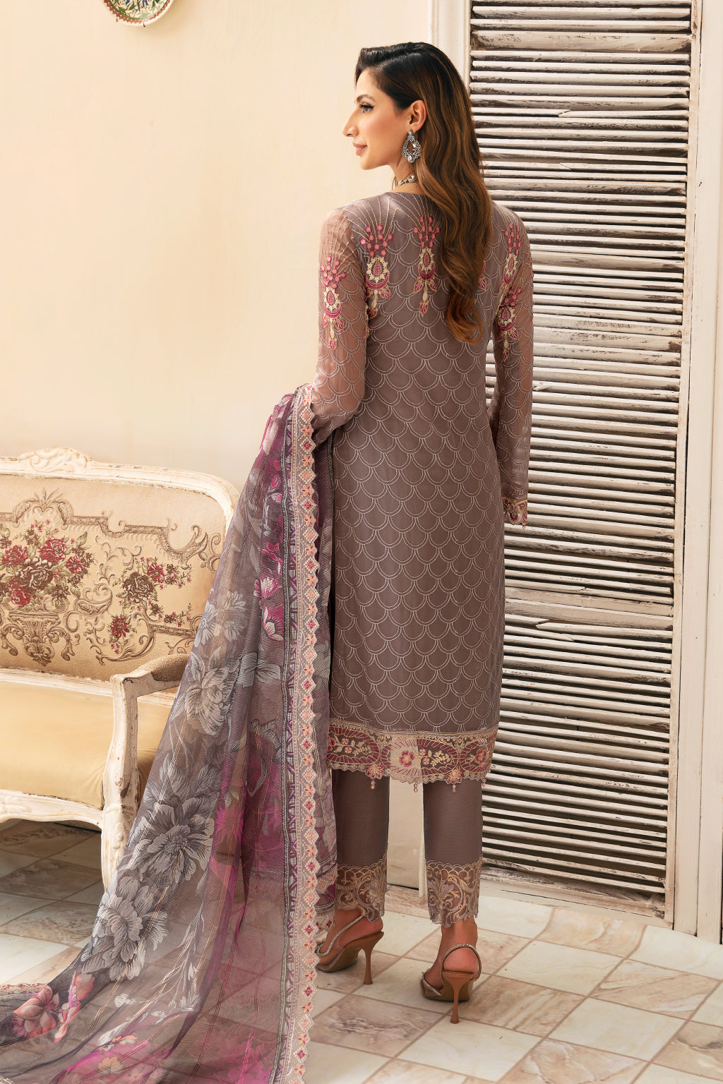 Ramsha | Chevron Chiffon Collection | A-908 -  Ramsha Ladies Clothes - Original Designer Dress - House of Maryam