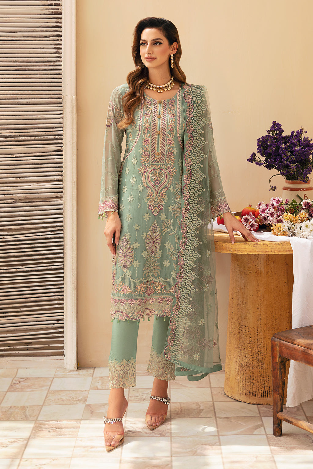 Ramsha | Chevron Chiffon Collection |A-901 -  Ramsha Ladies Clothes - Original Designer Dress - House of Maryam