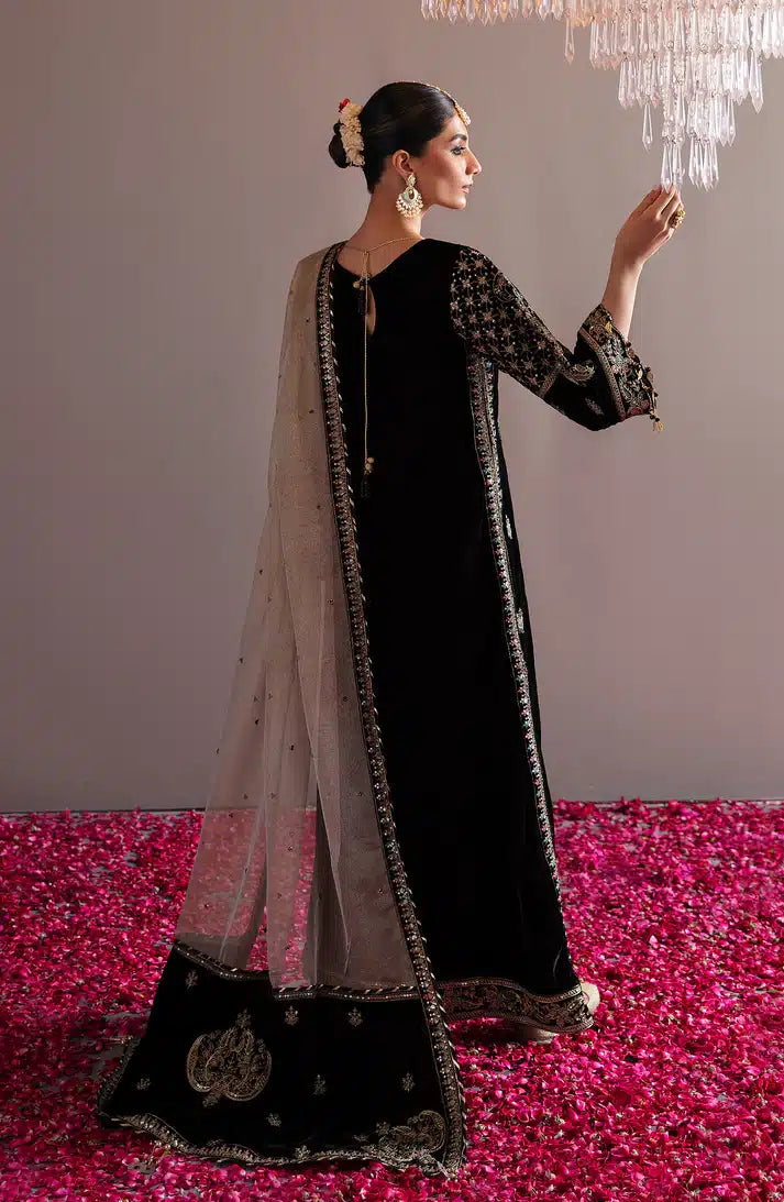 Emaan Adeel | Makhmal Velvet Edition 23 | MK-08 AQS by Designer Emaan Adeel - House of Maryam - Pakistani Designer Ethnic Wear in {{ shop.shopifyCountryName }}