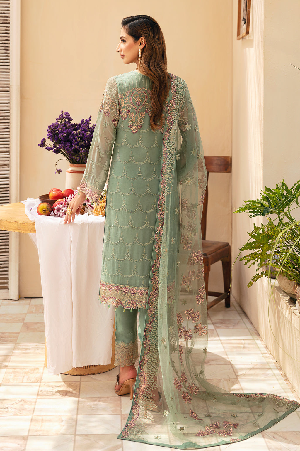 Ramsha | Chevron Chiffon Collection |A-901