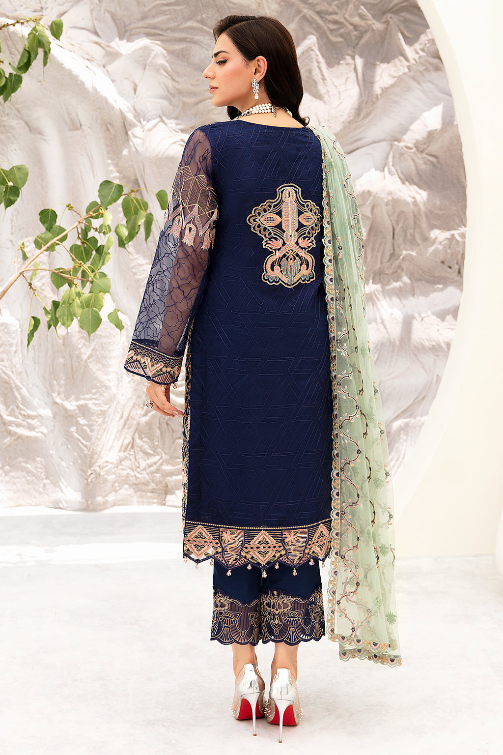 Ramsha | Minhal Organza Collection | M-902 -  Ramsha Formal - Original Designer Dress - House of Maryam