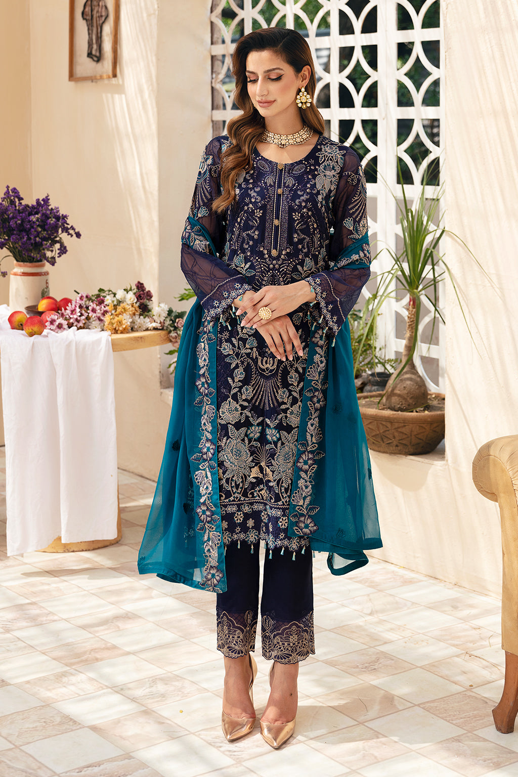 Ramsha | Chevron Chiffon Collection | A-903 -  Ramsha Ladies Clothes - Original Designer Dress - House of Maryam