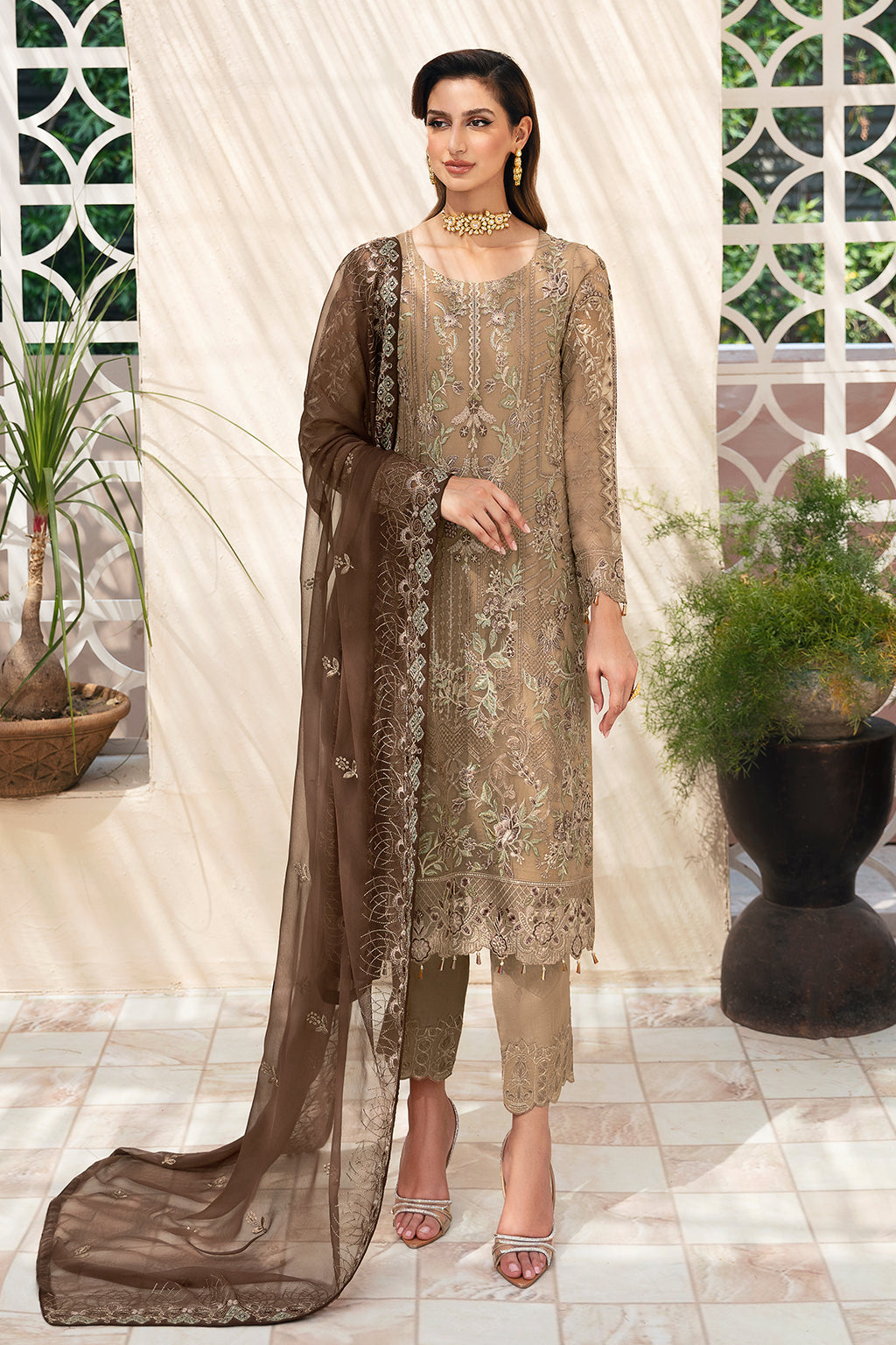 Ramsha | Chevron Chiffon Collection |A-904 -  Ramsha Ladies Clothes - Original Designer Dress - House of Maryam
