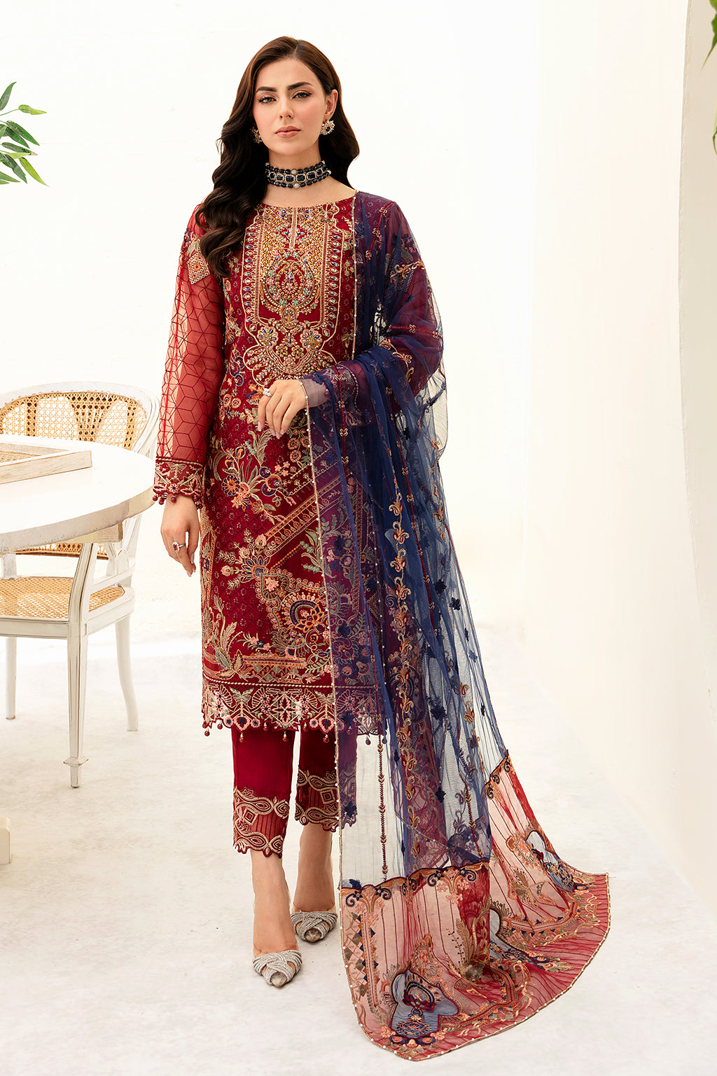 Ramsha | Minhal Organza Collection | M-908 by Designer Ramsha - House of Maryam - Pakistani Designer Ethnic Wear in {{ shop.shopifyCountryName }}