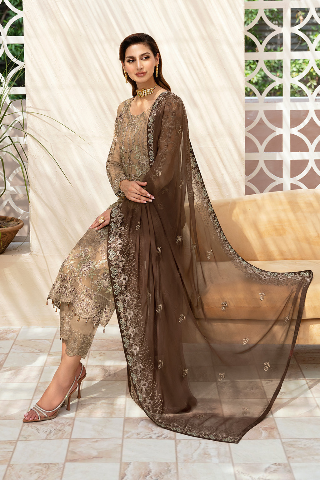 Ramsha | Chevron Chiffon Collection |A-904 -  Ramsha Ladies Clothes - Original Designer Dress - House of Maryam
