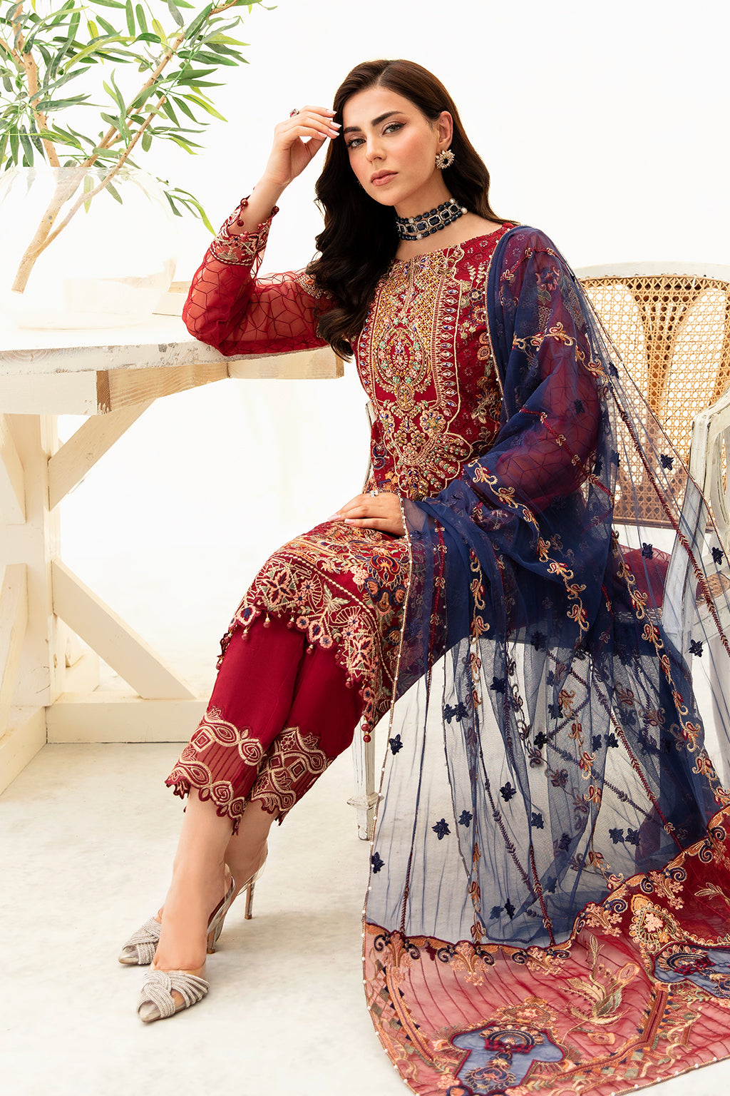Ramsha | Minhal Organza Collection | M-908 -  Ramsha Formal - Original Designer Dress - House of Maryam
