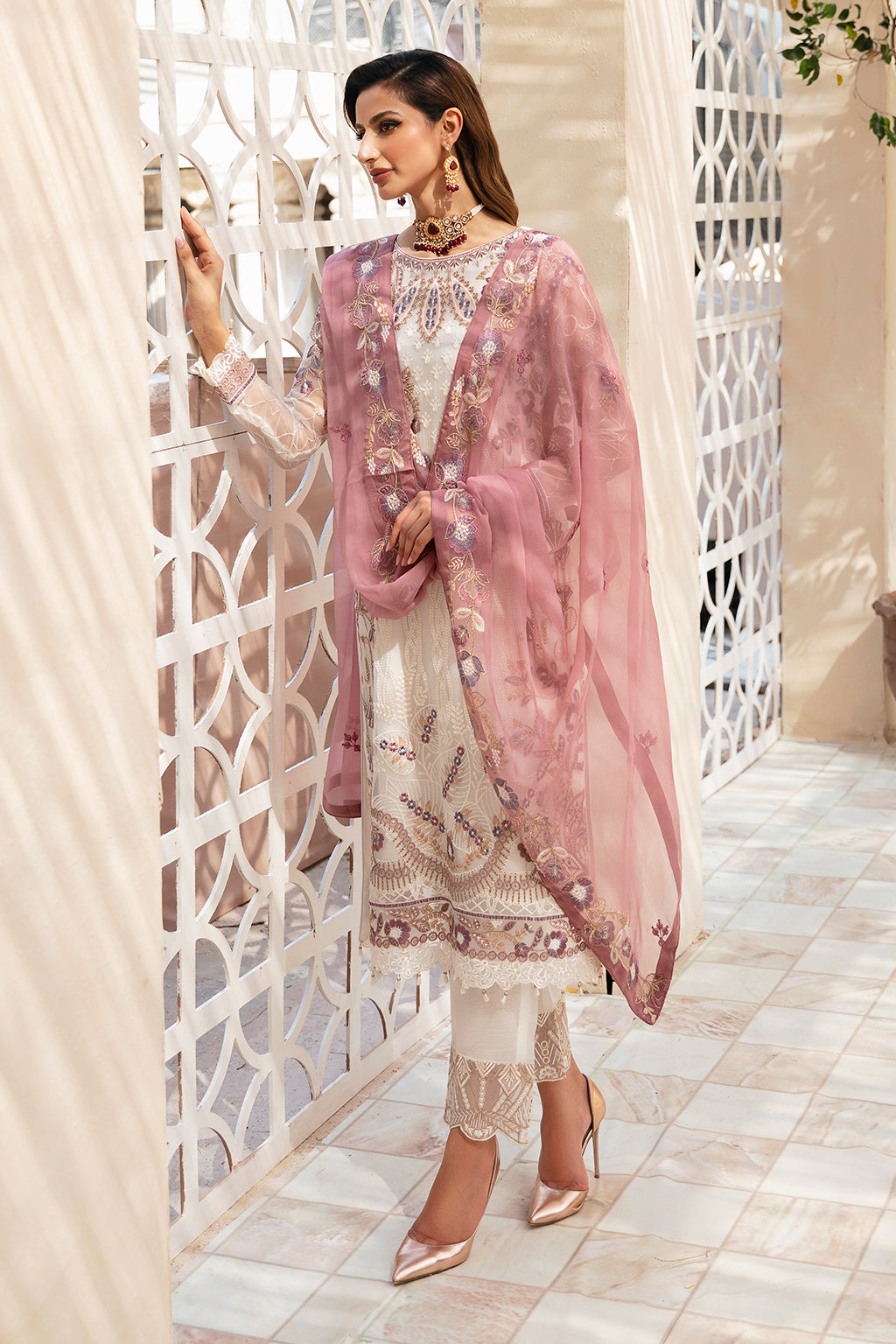 Ramsha | Chevron Chiffon Collection | A-902 -  Ramsha Ladies Clothes - Original Designer Dress - House of Maryam