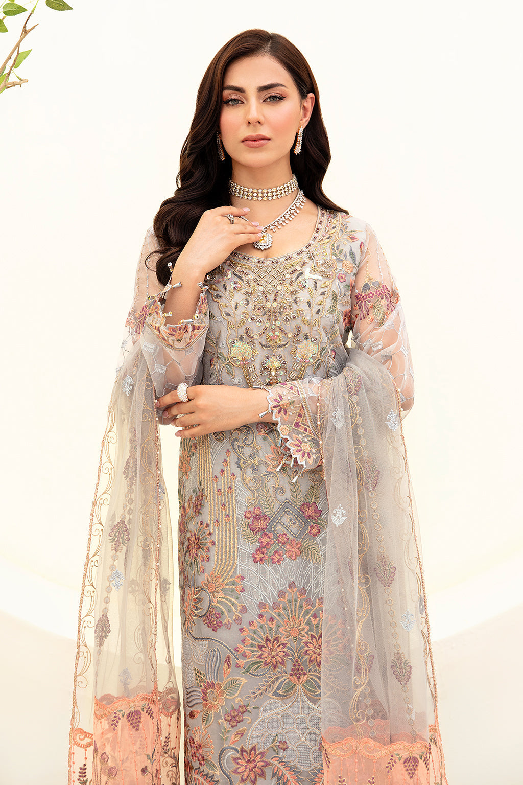 Ramsha | Minhal Organza Collection | M-909 by Designer Ramsha - House of Maryam - Pakistani Designer Ethnic Wear in {{ shop.shopifyCountryName }}