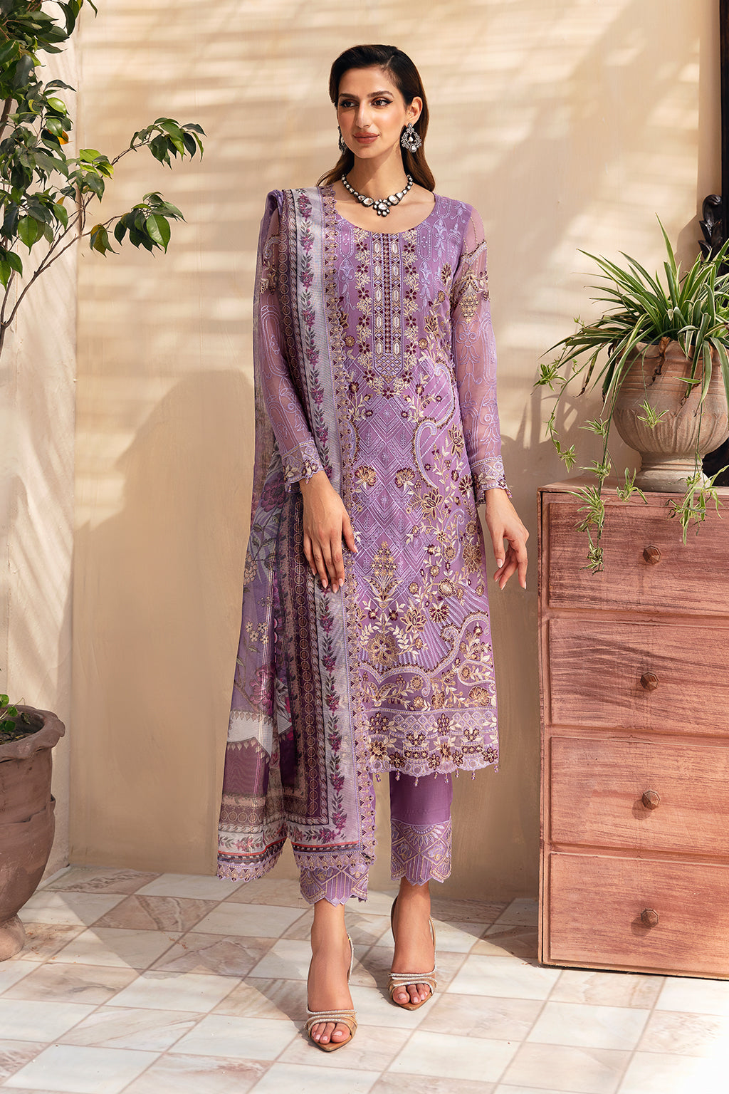 Ramsha | Chevron Chiffon Collection | A-906 -  Ramsha Ladies Clothes - Original Designer Dress - House of Maryam