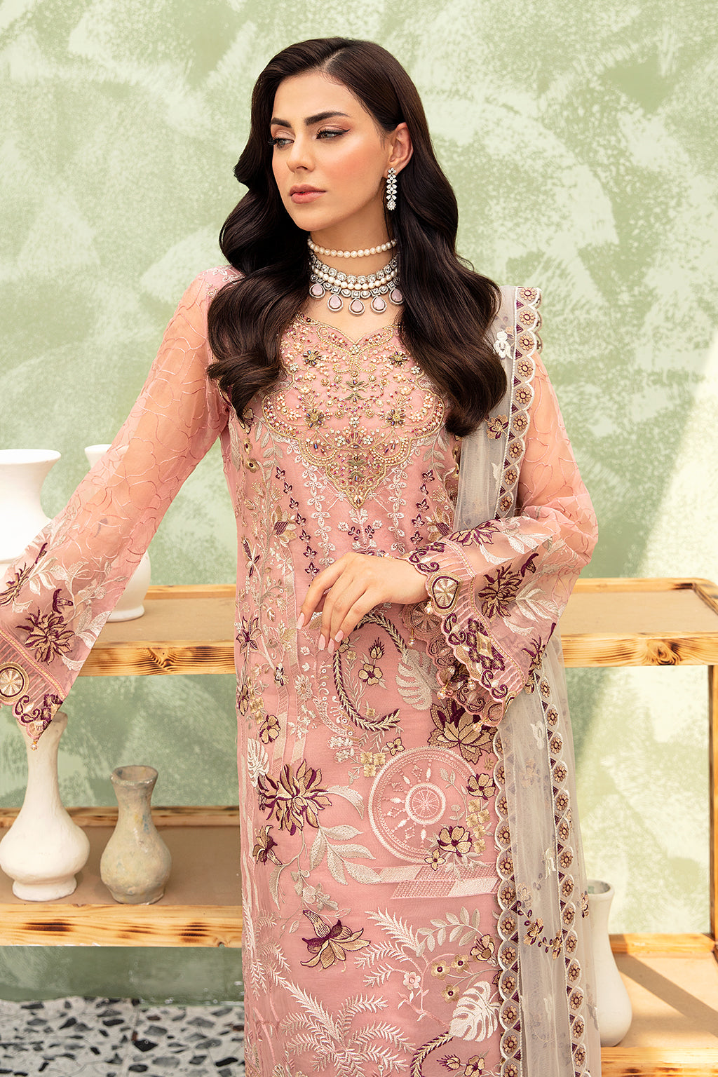 Ramsha | Minhal Organza Collection | M-903 by Designer Ramsha - House of Maryam - Pakistani Designer Ethnic Wear in {{ shop.shopifyCountryName }}