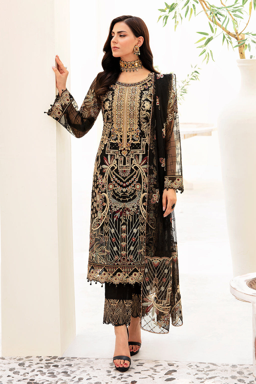 Ramsha | Minhal Organza Collection | M-906 -  Ramsha Formal - Original Designer Dress - House of Maryam