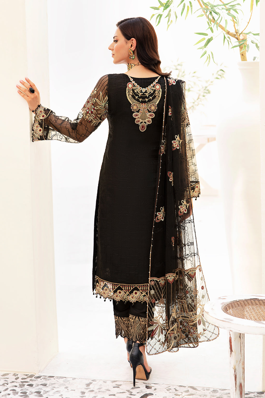 Ramsha | Minhal Organza Collection | M-906 -  Ramsha Formal - Original Designer Dress - House of Maryam