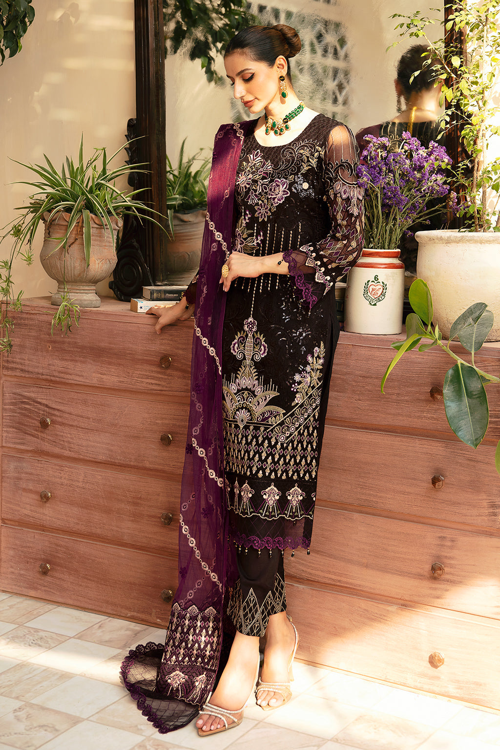 Ramsha | Chevron Chiffon Collection | A-905 -  Ramsha Ladies Clothes - Original Designer Dress - House of Maryam