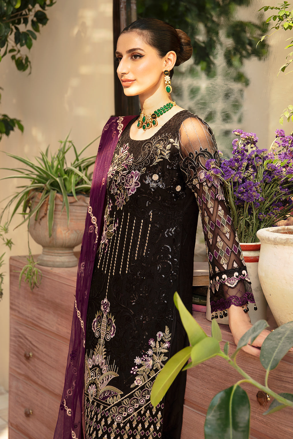 Ramsha | Chevron Chiffon Collection | A-905 -  Ramsha Ladies Clothes - Original Designer Dress - House of Maryam