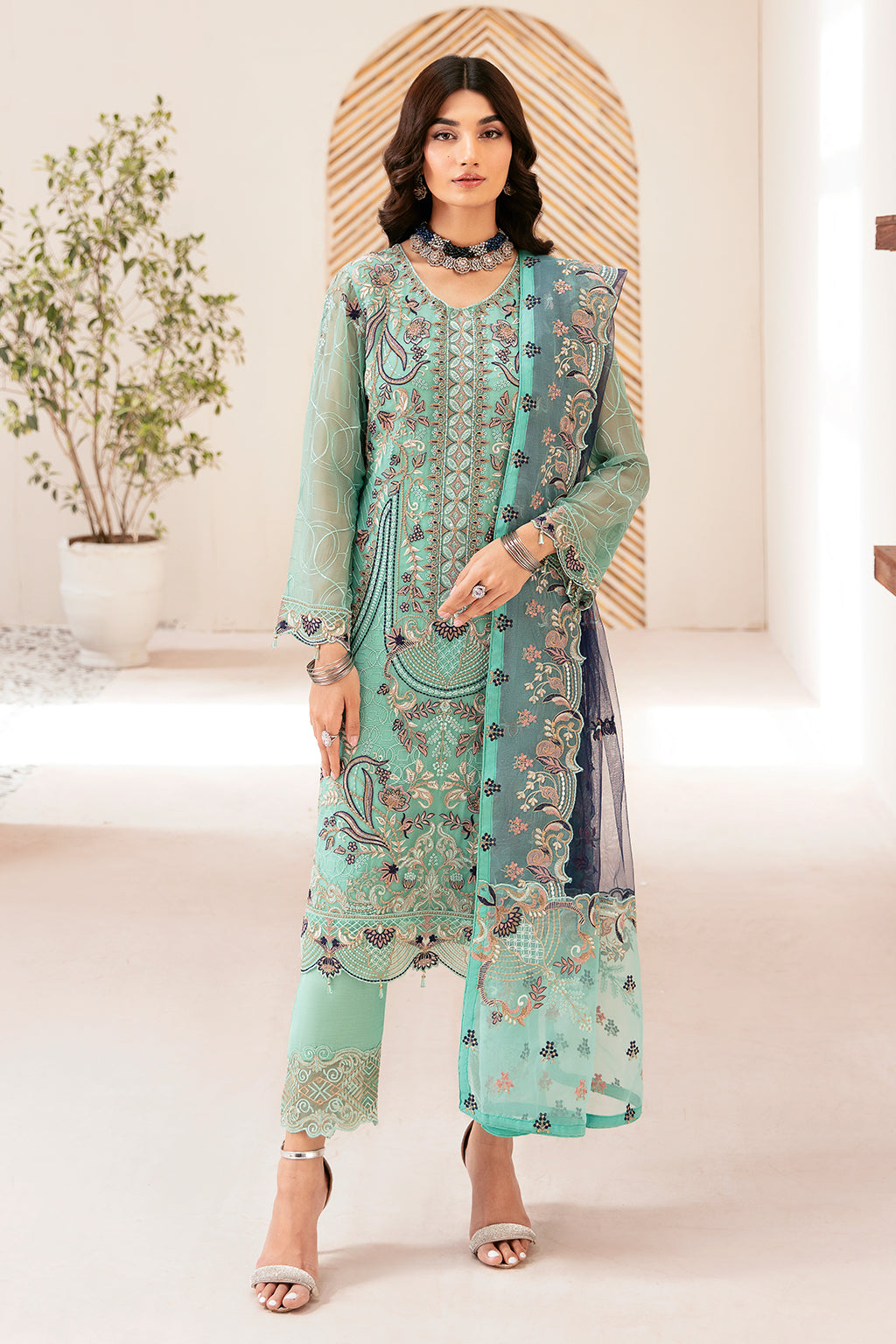 Ramsha | Rangoon Chiffon Collection 24 | D-1207 by Designer Ramsha - House of Maryam - Pakistani Designer Ethnic Wear in {{ shop.shopifyCountryName }}