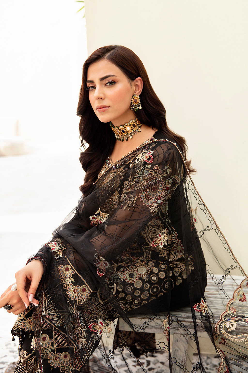 Ramsha | Minhal Organza Collection | M-906 -  Ramsha Formal - Original Designer Dress - House of Maryam