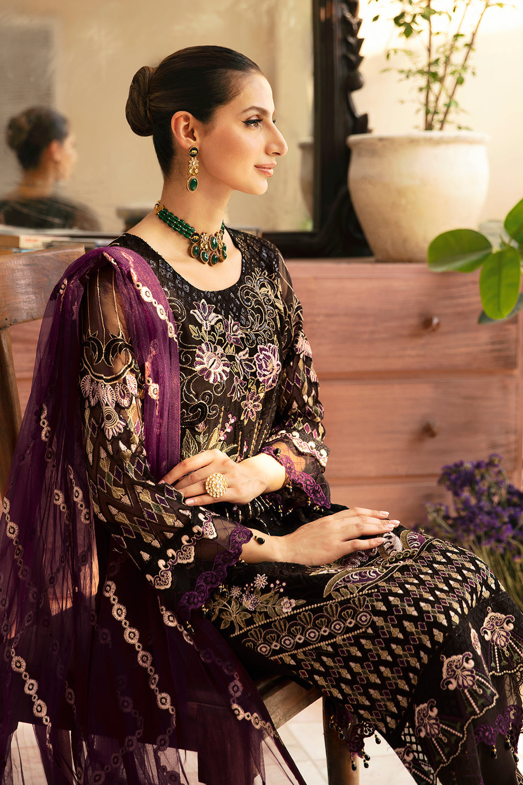 Ramsha | Chevron Chiffon Collection | A-905 -  Ramsha Ladies Clothes - Original Designer Dress - House of Maryam
