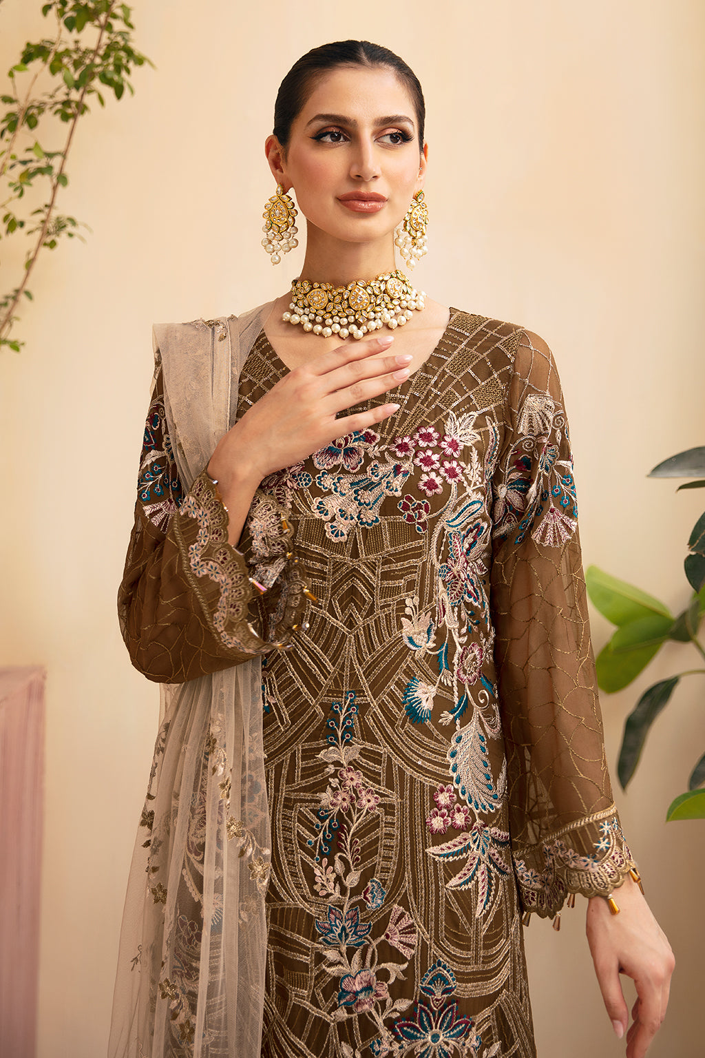 Ramsha | Chevron Chiffon Collection | A-910 -  Ramsha Ladies Clothes - Original Designer Dress - House of Maryam