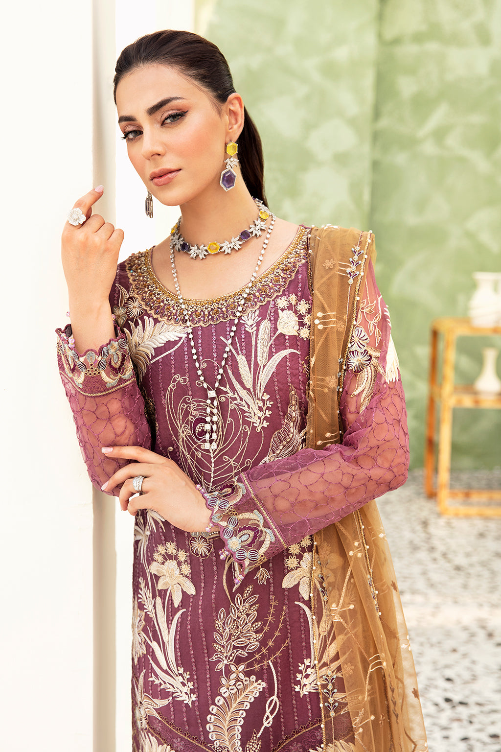 Ramsha | Minhal Organza Collection | M-910 -  Ramsha Formal - Original Designer Dress - House of Maryam