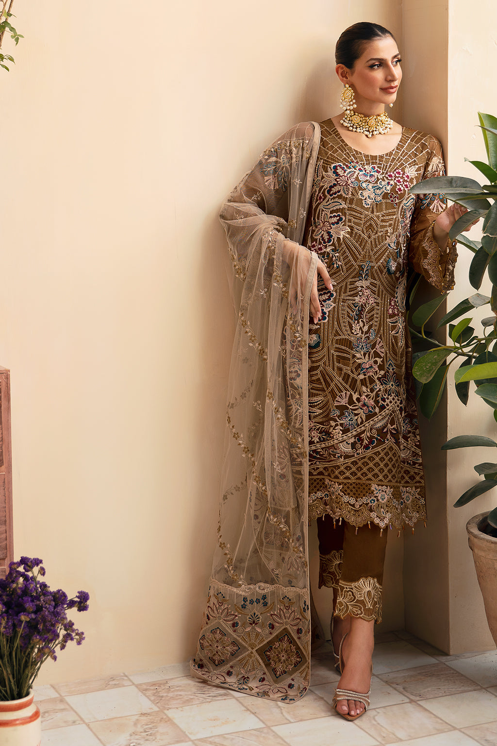 Ramsha | Chevron Chiffon Collection | A-910 -  Ramsha Ladies Clothes - Original Designer Dress - House of Maryam