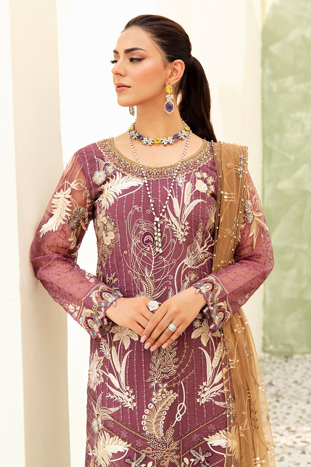 Ramsha | Minhal Organza Collection | M-910 -  Ramsha Formal - Original Designer Dress - House of Maryam