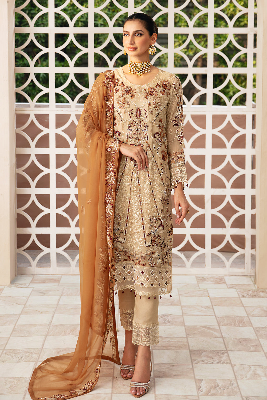Ramsha | Chevron Chiffon Collection | A-912 -  Ramsha Luxury - Original Designer Dress - House of Maryam
