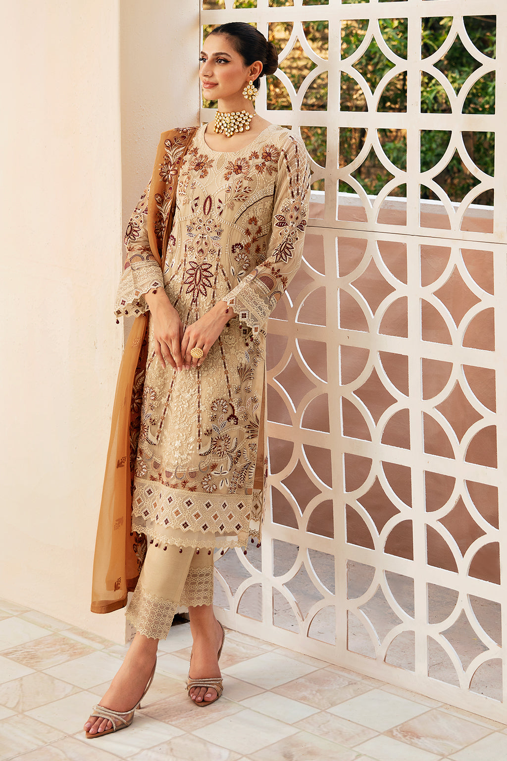 Ramsha | Chevron Chiffon Collection | A-912 -  Ramsha Luxury - Original Designer Dress - House of Maryam