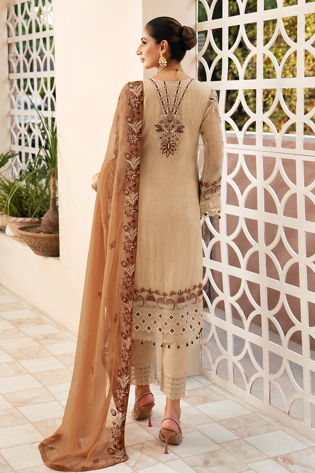 Ramsha | Chevron Chiffon Collection | A-912 -  Ramsha Luxury - Original Designer Dress - House of Maryam