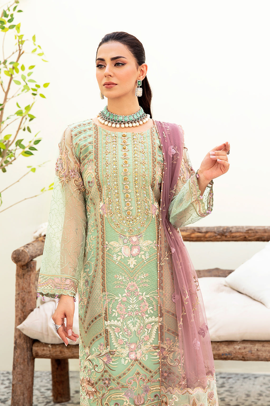 Ramsha | Minhal Organza Collection | M-905 -  Ramsha Formal - Original Designer Dress - House of Maryam