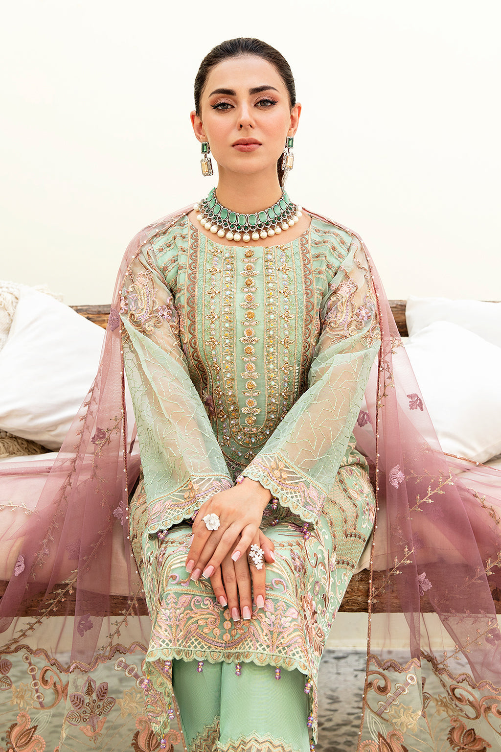 Ramsha | Minhal Organza Collection | M-905 -  Ramsha Formal - Original Designer Dress - House of Maryam
