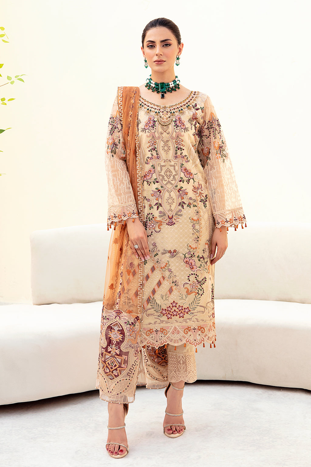 Ramsha | Minhal Organza Collection | M-901 by Designer Ramsha - House of Maryam - Pakistani Designer Ethnic Wear in {{ shop.shopifyCountryName }}