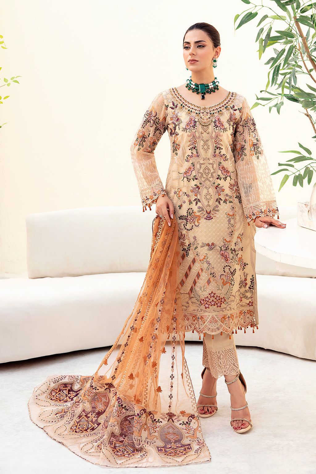 Ramsha | Minhal Organza Collection | M-901 by Designer Ramsha - House of Maryam - Pakistani Designer Ethnic Wear in {{ shop.shopifyCountryName }}