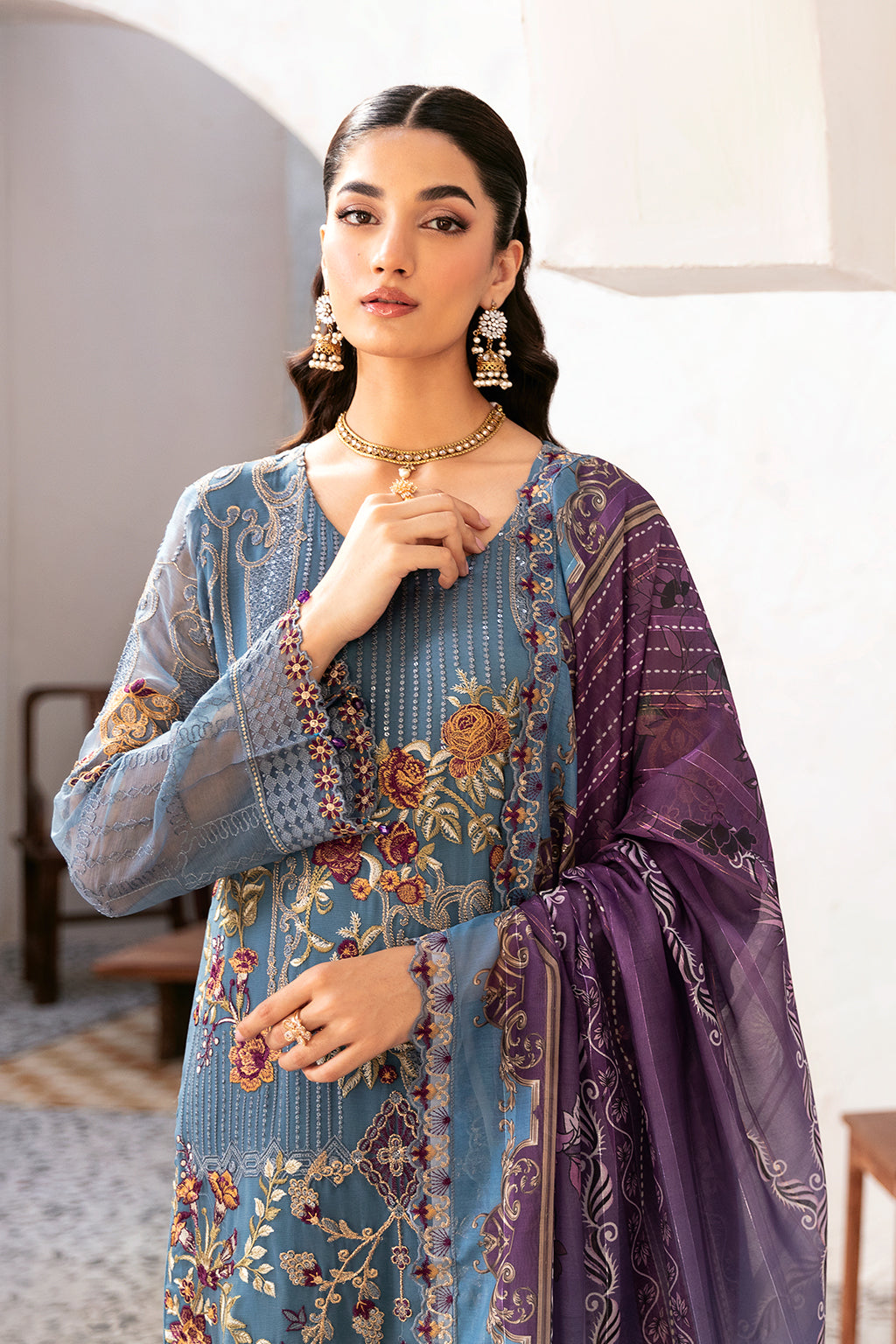 Ramsha | Rangoon Chiffon Collection 24 | D-1202 by Designer Ramsha - House of Maryam - Pakistani Designer Ethnic Wear in {{ shop.shopifyCountryName }}