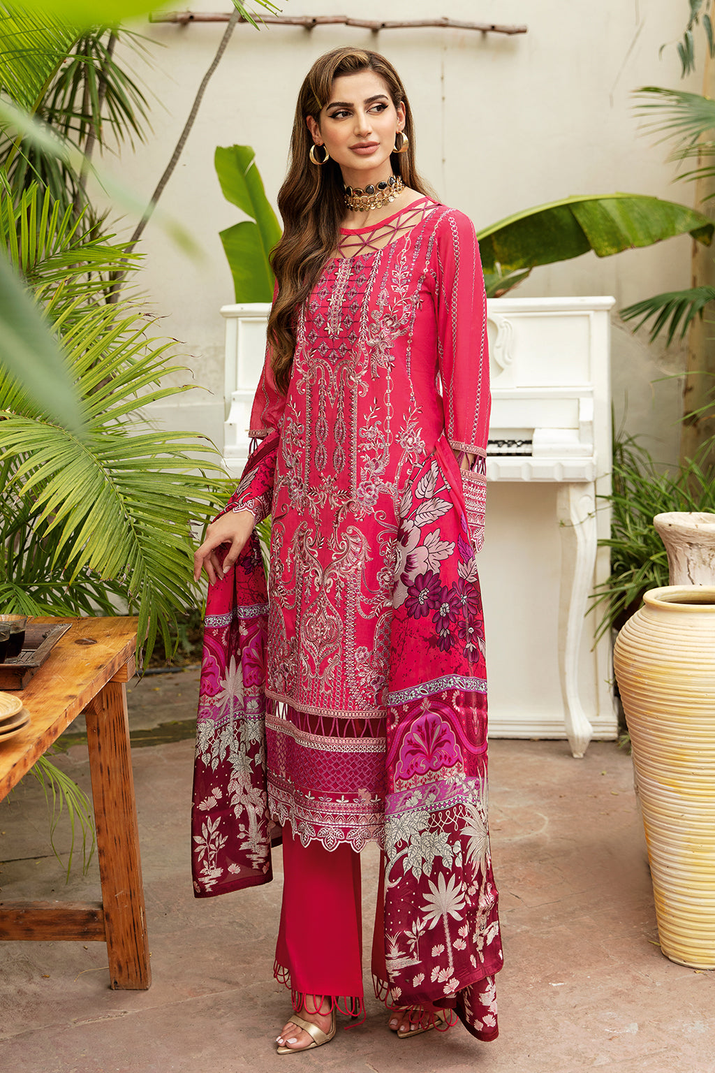 Ramsha | Riwayat Lawn Collection| Y-810 by Designer Ramsha - House of Maryam - Pakistani Designer Ethnic Wear in {{ shop.shopifyCountryName }}