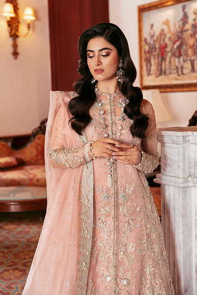 Soraya Rosalie peachy rose organza jacket and pants, photo 5