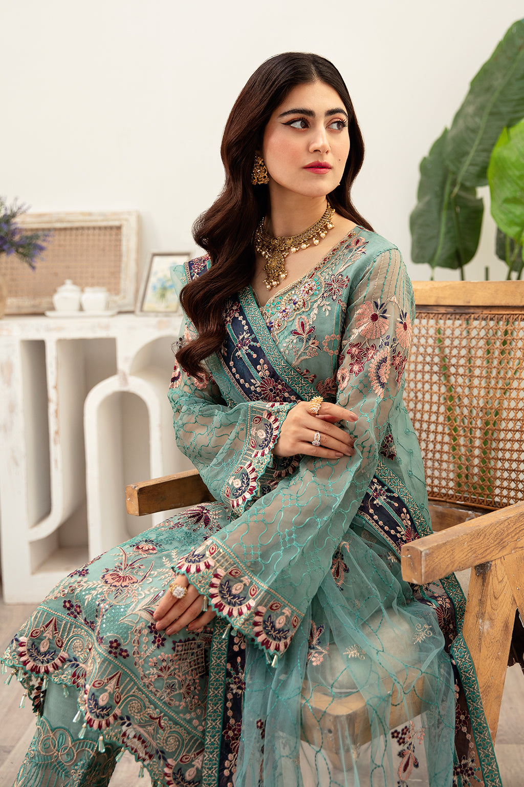 Ramsha | Minhal Organza Collection | M-1001 by Designer Ramsha - House of Maryam - Pakistani Designer Ethnic Wear in {{ shop.shopifyCountryName }}