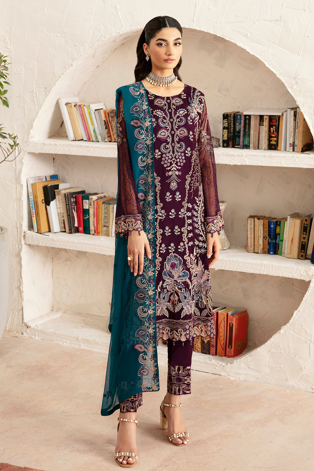 Ramsha | Rangoon Chiffon Collection 24 | D-1211 by Designer Ramsha - House of Maryam - Pakistani Designer Ethnic Wear in {{ shop.shopifyCountryName }}