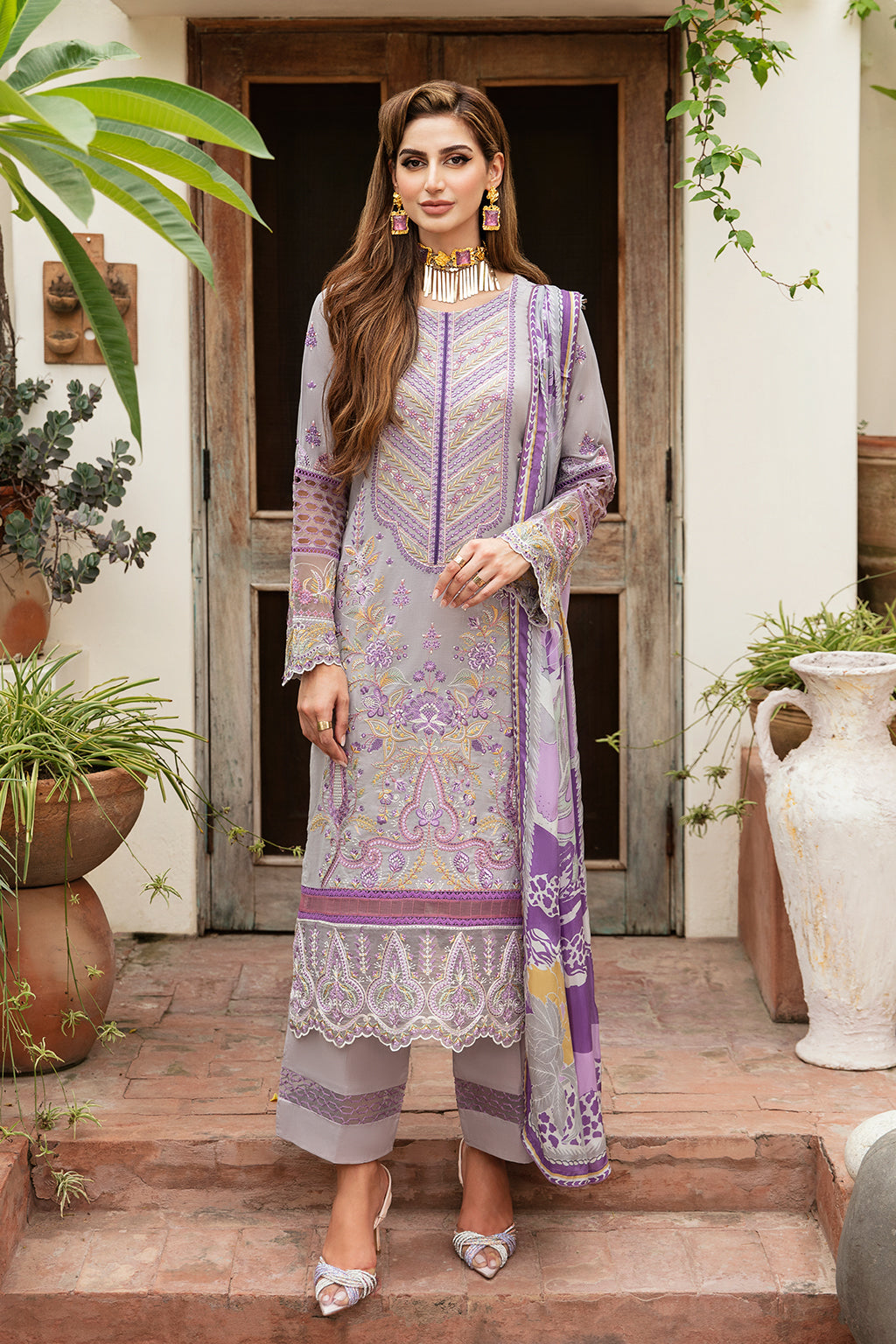 Ramsha | Riwayat Lawn Collection| Y-809 by Designer Ramsha - House of Maryam - Pakistani Designer Ethnic Wear in {{ shop.shopifyCountryName }}