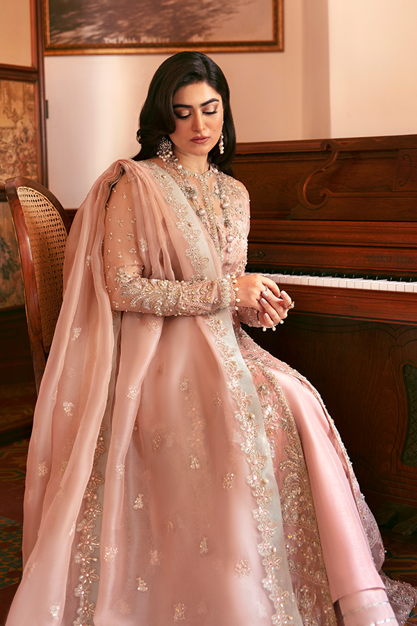 Soraya Rosalie peachy rose organza jacket and pants, photo 2