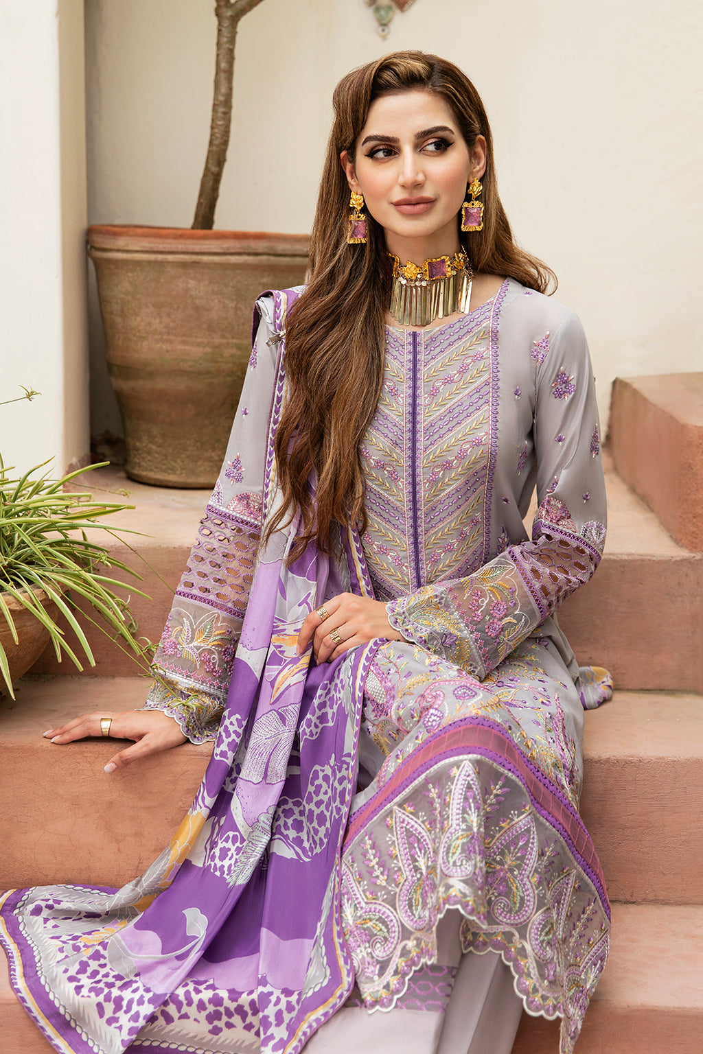 Ramsha | Luxury Lawn 24 | Y-809 -  Ramsha Casuals - Original Designer Dress - House of Maryam