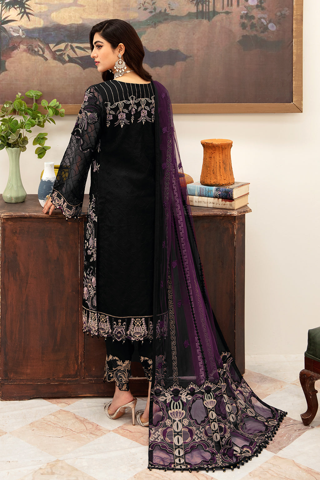 Ramsha | Minhal Organza Collection | M-1006 -  Ramsha Formal - Original Designer Dress - House of Maryam