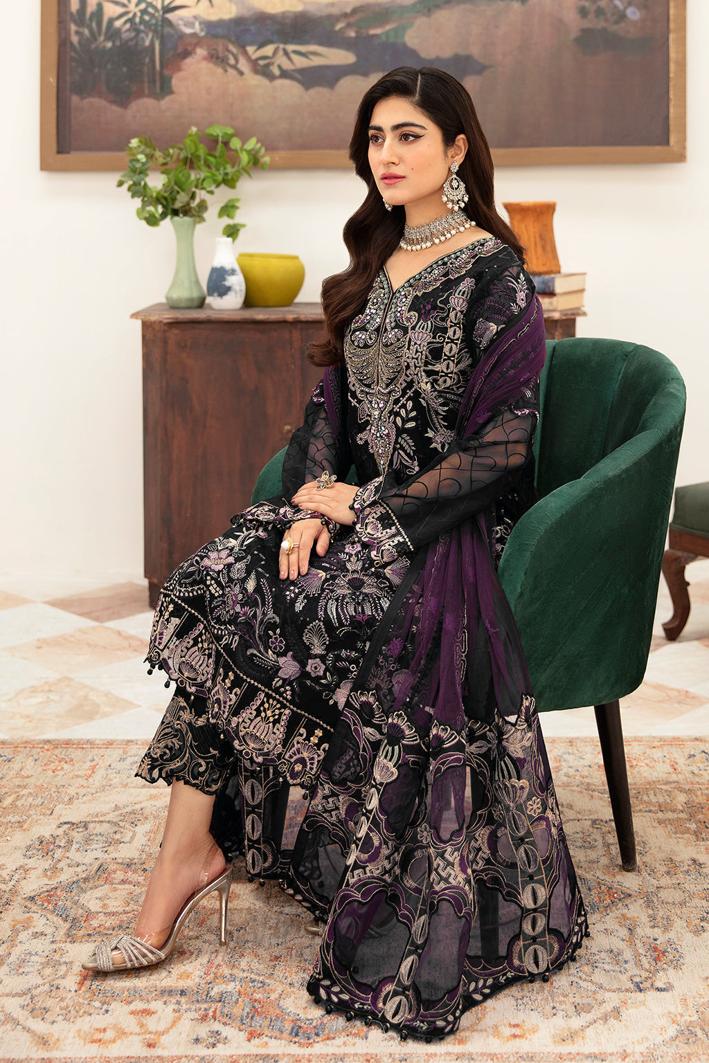 Ramsha | Minhal Organza Collection | M-1006 -  Ramsha Formal - Original Designer Dress - House of Maryam