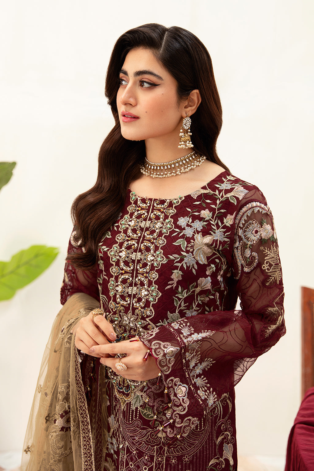 Ramsha | Minhal Organza Collection | M-1003 by Designer Ramsha - House of Maryam - Pakistani Designer Ethnic Wear in {{ shop.shopifyCountryName }}