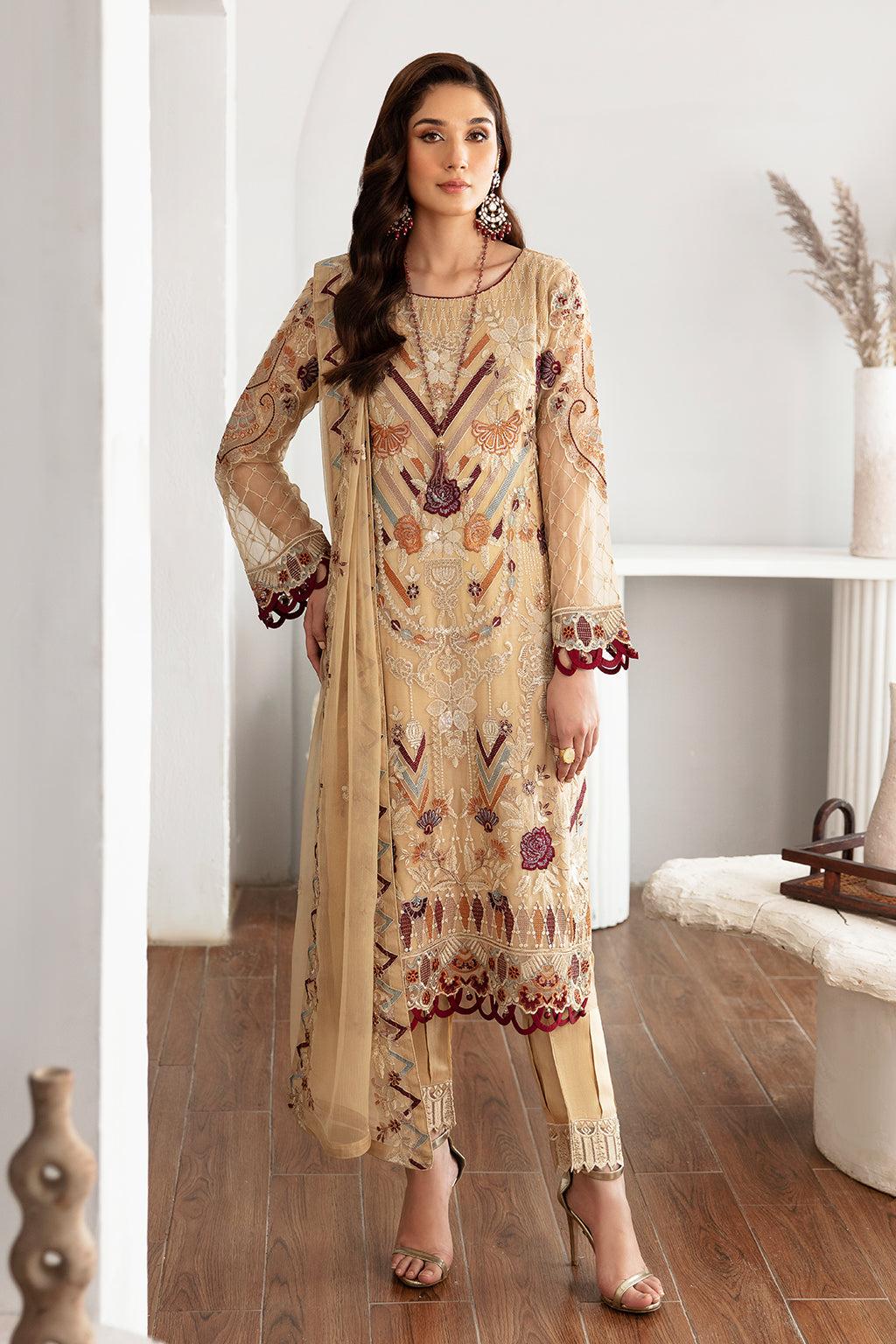 Ramsha | Rangoon Chiffon Collection 24 |D-1108 by Designer Ramsha - House of Maryam - Pakistani Designer Ethnic Wear in {{ shop.shopifyCountryName }}